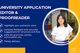 proofread and edit your university application