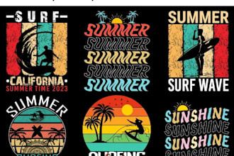do vintage t shirt design, badge and t shirt logo in hand drawn style