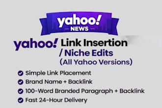 do link insertion on yahoo existing articles