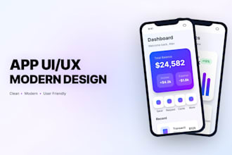 design modern mobile app UI UX with clean user experience