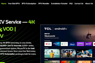 design iptv website for your iptv business