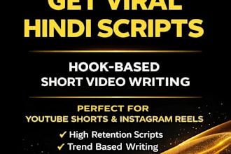 write engaging hindi scripts for youtube shorts and reels