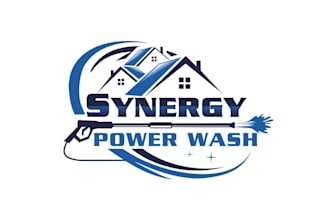 create wonderful and excellent pressure washing logo design