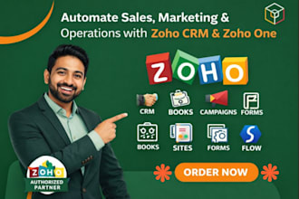 implement zoho CRM and zoho one to automate sales, marketing and operations