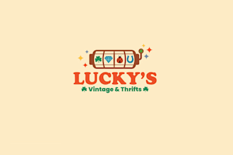 design vintage thrift store logo