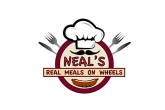 design chef real meals food truck restaurant logo