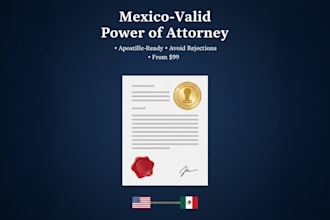 draft or review power of attorney for use in mexico apostille ready