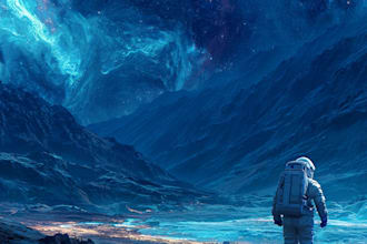 design high quality space art and futuristic space scenes