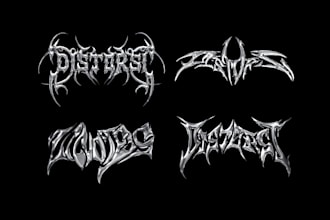 create a powerful metal logo with chrome effects