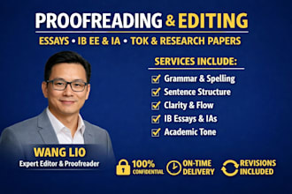 professionally proofread and edit essays, ib ee, ia, and research
