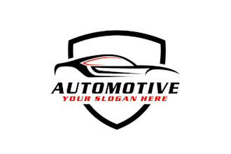 design car shop, automotive logo