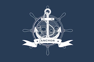 create attractive and imagination anchor logo design