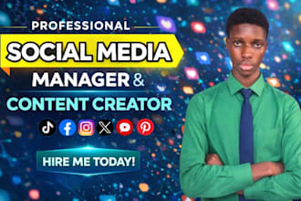 be your social media manager social media marketing manager