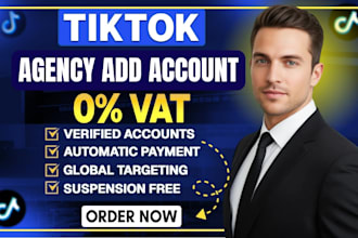 setup verified UK,eu USA tiktok ad, agency ads account or tiktok business center