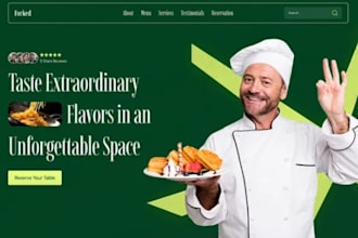 design coffee restaurant booking website food delivery catering company website