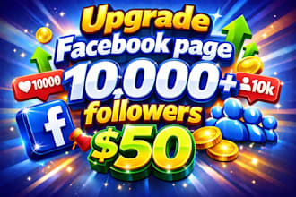 upgrade 10,000 facebook followers