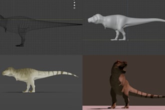 create 3d models of dinosaurs, animals, and other creatures
