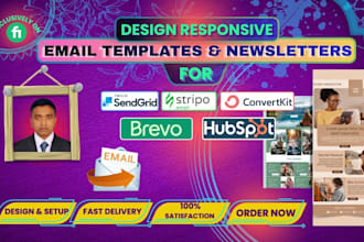 design email templates for sendgrid, brevo, stripo, hubspot and convertkit