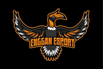 do eagle, skateboard , sport, bird, animal mascot logo with t shirt design