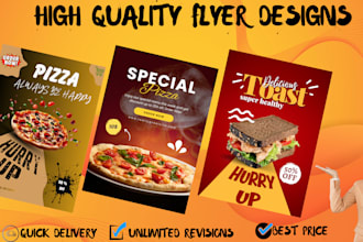 design food menu, flyer, poster and instagram ads