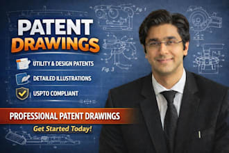 draw best quality utility,design patent drawings