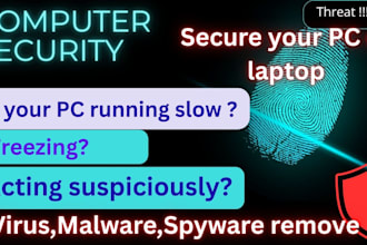 remove virus, malware, spyware and secure your PC or laptop