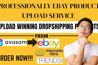 upload avasam mercado libre trendsi dropshipping product to ebay store listing