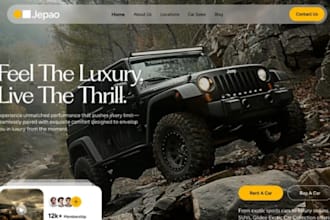design car rental website vehicle booking website transportation automotive site