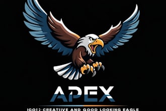 do cartoon mascot creative and good looking eagle logo design