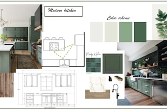 create a professional interior mood board and concept design