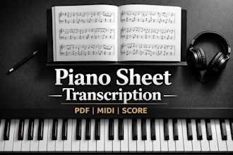 transcribe and create custom piano transcriptions arrangement sheet music pdf