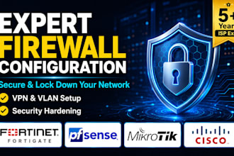 configure fortigate, mikrotik or pfsense firewall and vpn