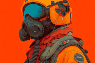 sci fi character illustration or sci fi character