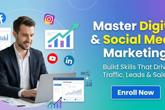 create a social media marketing online course with content and structure