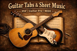 transcribe and create guitar sheet music tabs pro tab midi and pdf arrangements