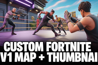 build a professional custom fortnite uefn map 1v1, thumbnail in unreal engine
