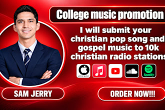 submit your christian pop song and gospel music to 10k christian radio stations