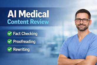 fact check ai medical and health content for accuracy, and proofread it