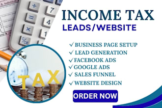 income tax leads tax preparation leads tax website finance website tax leads