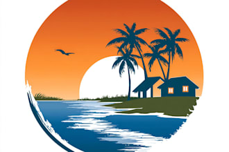 design lawn care and landscaping logo