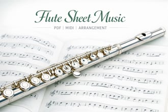 transcribe and create flute sheet music flute notation custom flute arrangements