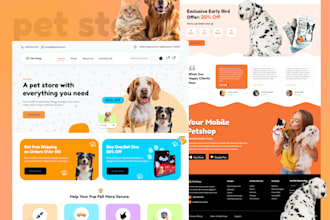 create pet store ecommerce UI UX design
