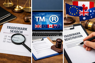 help you file trademark, search, registration online in UK, eu, canada, australi