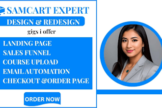 be your samcart thrivecart sales funnel, samcart landing page,