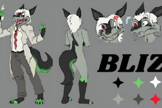 draw furry reference sheet fursona ref sheet anthro character furry ref sheet