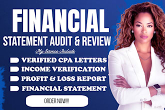 prepare US CPA letter CPA verification letter CPA comfort letter profit and loss