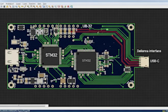 design usb c stm pcb with antenna interface in kicad