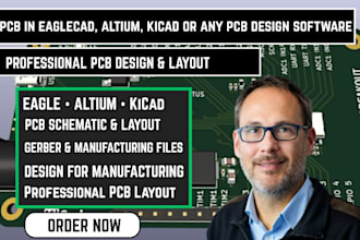 pcb in eaglecad altium, kicad or any pcb design software