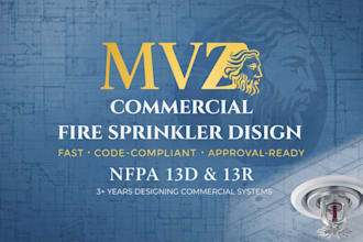 design nfpa 13 commercial fire sprinkler shop drawings