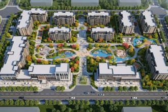 3d site plan subdivision renderings and realistic subdivision visualizations